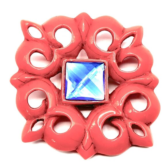 1970s YSL Rive Gauche Paris Resin Brooch – XL Vintage Couture Designer Pin — EUC - Picture 9 of 14